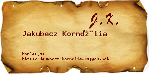 Jakubecz Kornélia névjegykártya